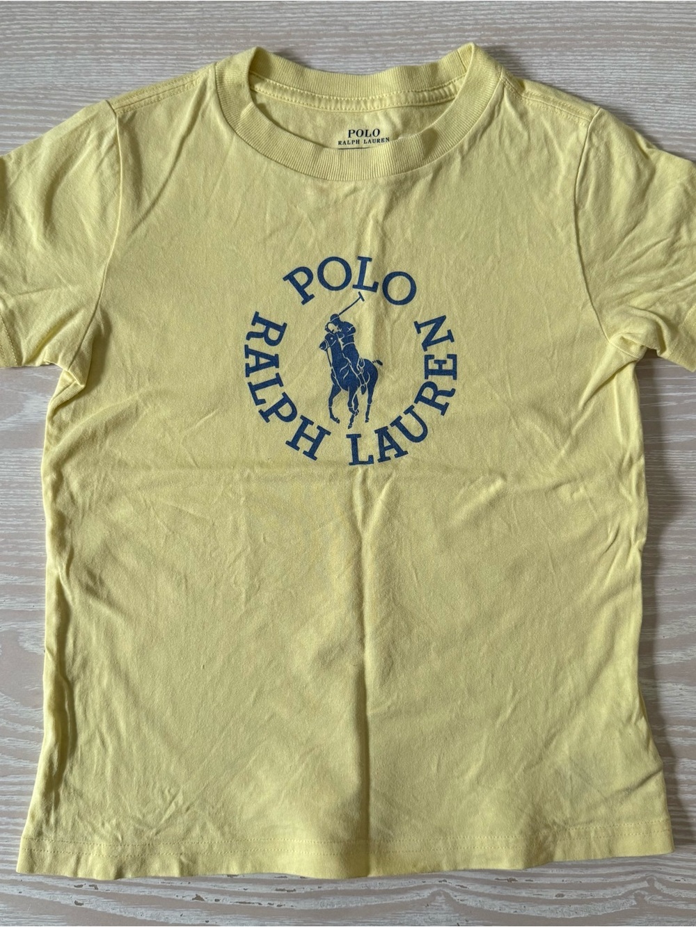 Polo by Ralph Lauren Kids Yellow Tee with Navy Logo